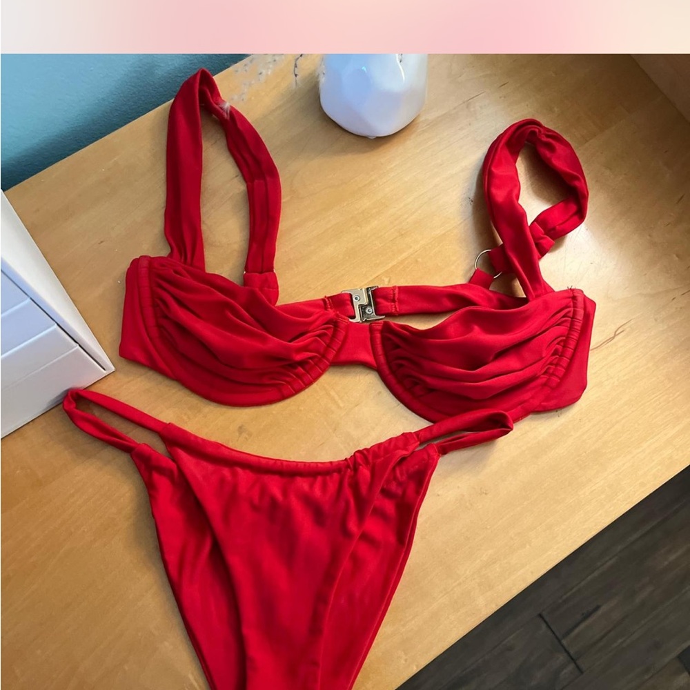 Vacay Swimwear Rhodes bikini bottom Cincinnati red size small